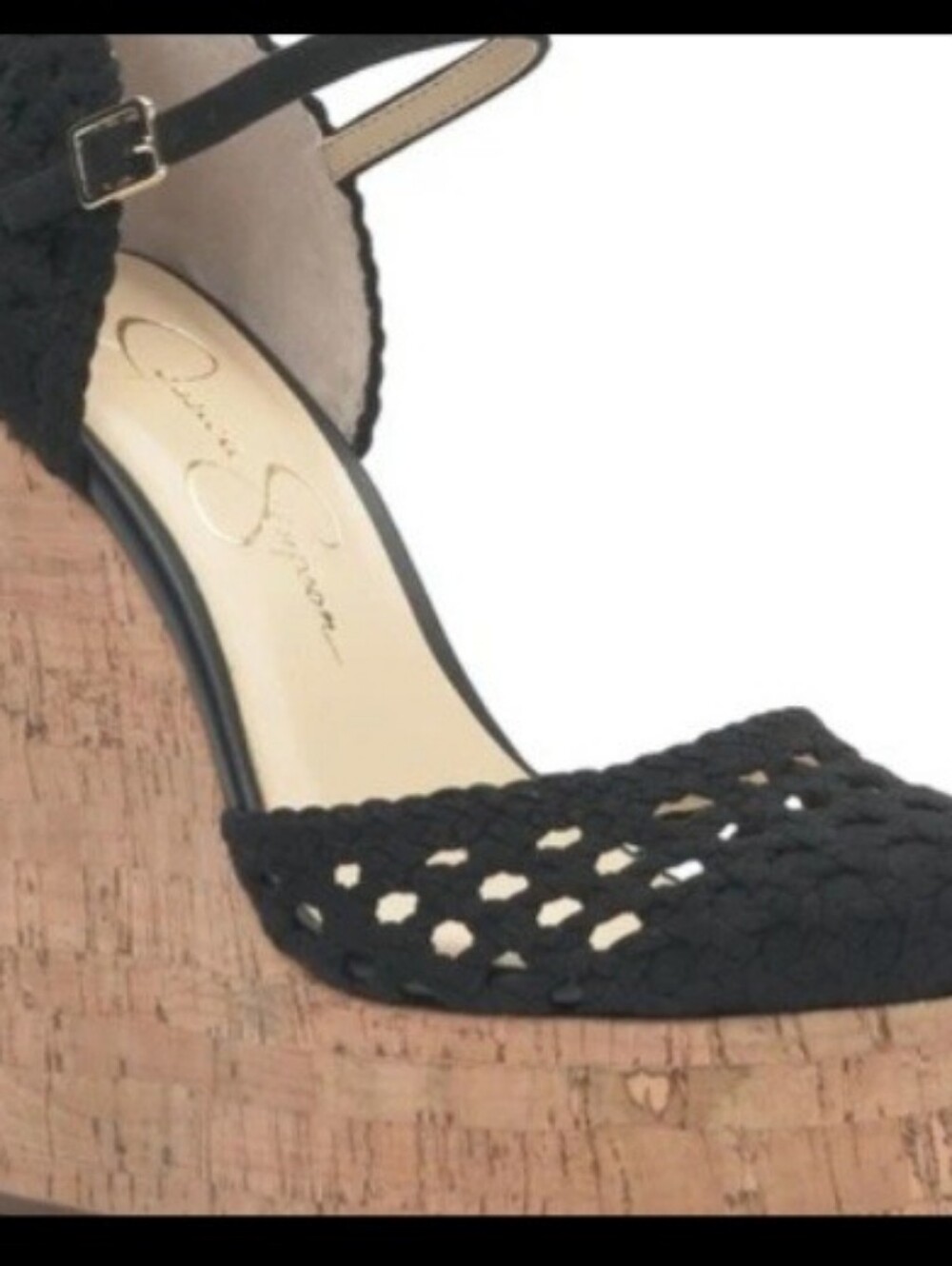 JESSICA SIMPSON "MARSHELA" CORK WEDGE ESPADILLES